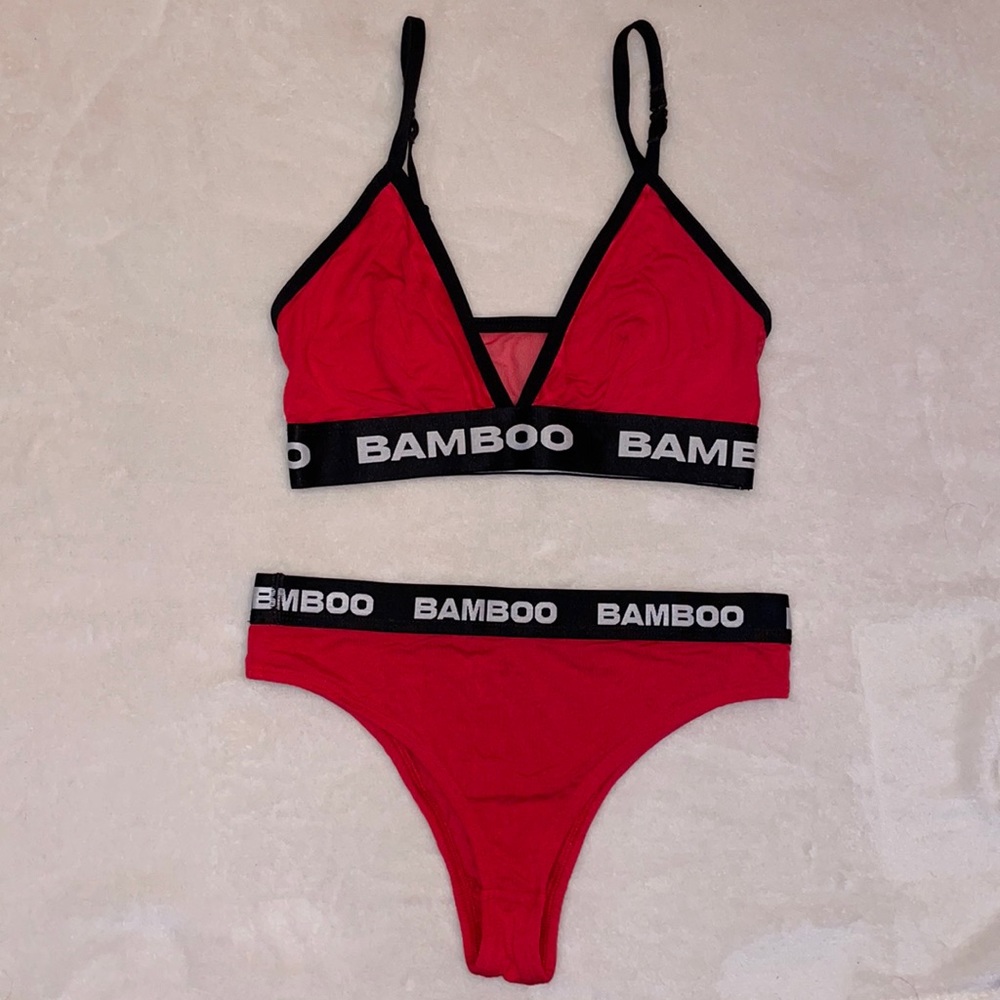 Bamboo Underwear red set size S